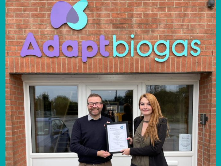 ISCC Accreditation certificate issued to Murrow AD plant, Adapt Biogas, Cambridgeshire