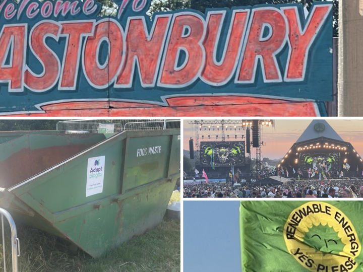 Glastonbury Festival food waste collection 2023, for Evercreech AD plant, Adapt Biogas