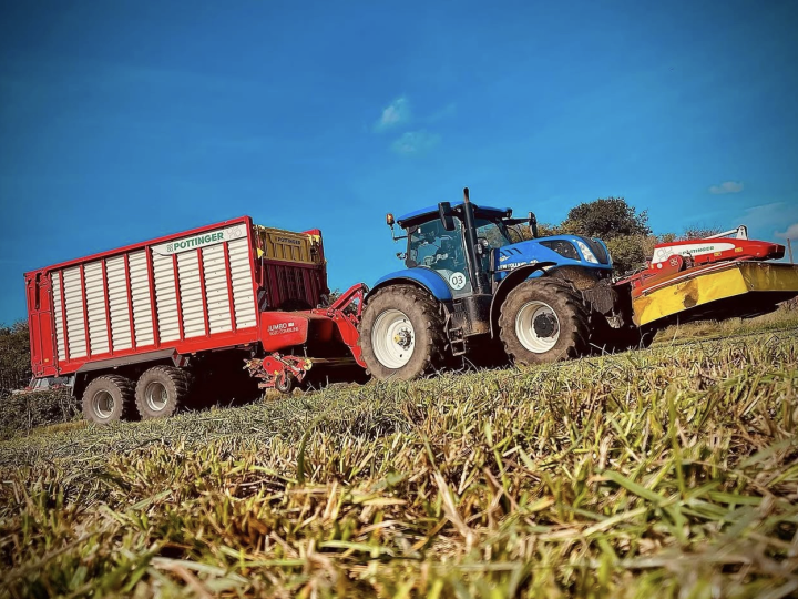 Tractor at harvest time, Somerset Farm Murrow AD plant